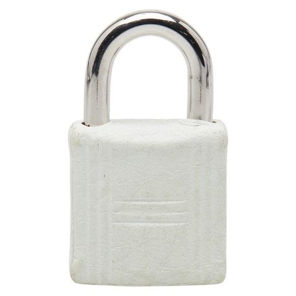 Hermes Cadenas Padlock Key Set Silver White Metal Leather Women Hermes - Picture 2 of 8